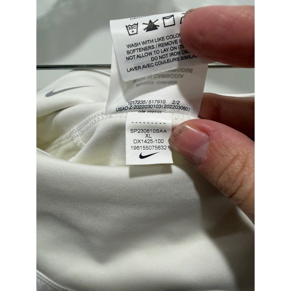 Nike Womens Skort Dri-FIT Pleated Athletic White XL DX1425-100 - Picture 4 of 9
